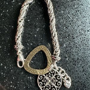 Brighton Bracelet Silver w/ Silver & Gold Charms Rare Mint Condition